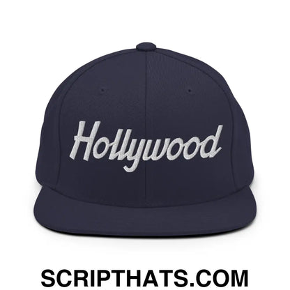 Hollywood Script Snapback Hat Navy