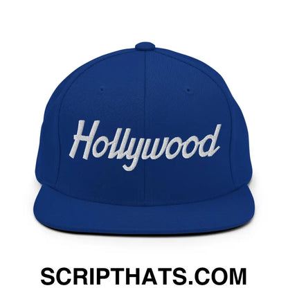 Hollywood Script Snapback Hat Royal Blue