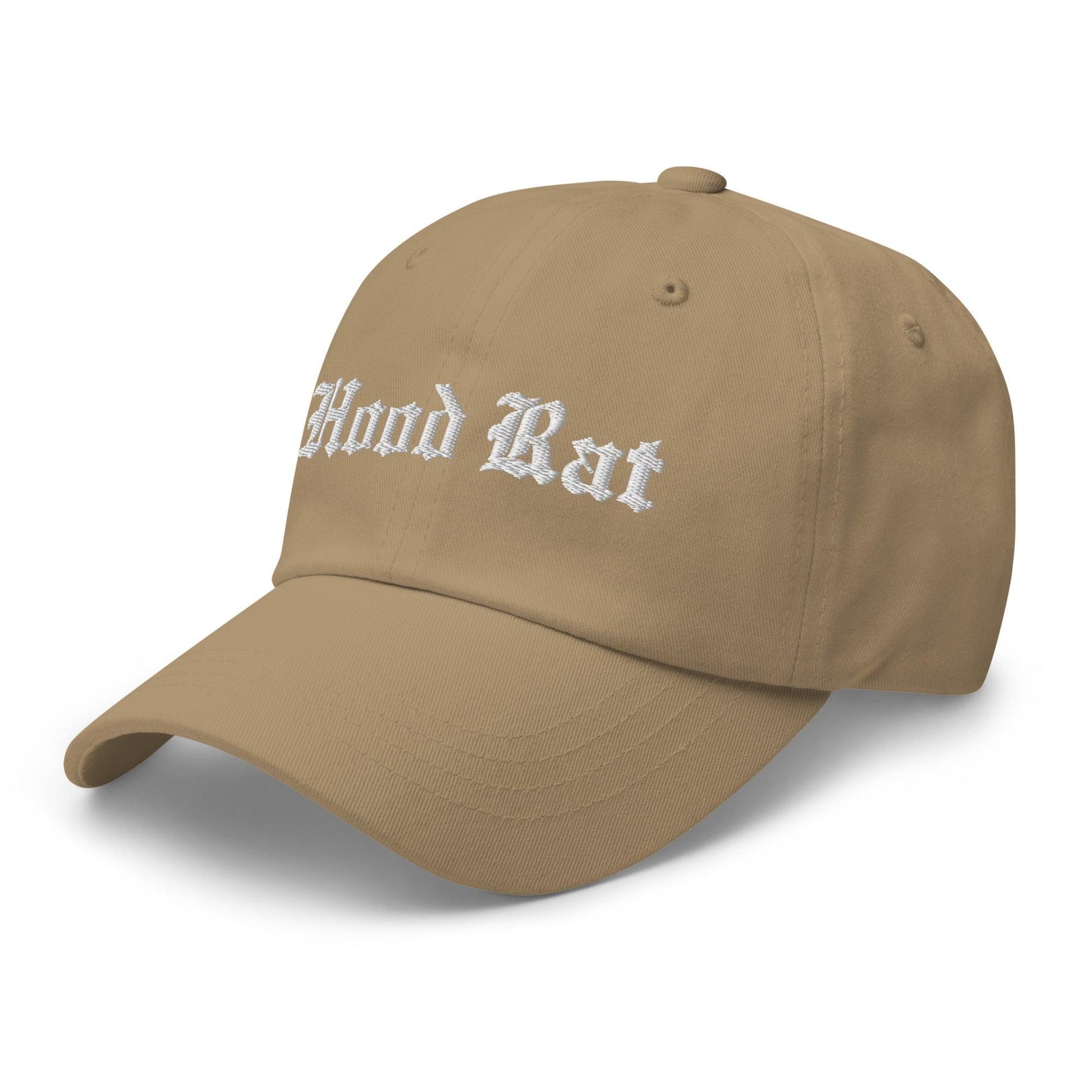 Hood Rat OG Old English Dad Hat Khaki