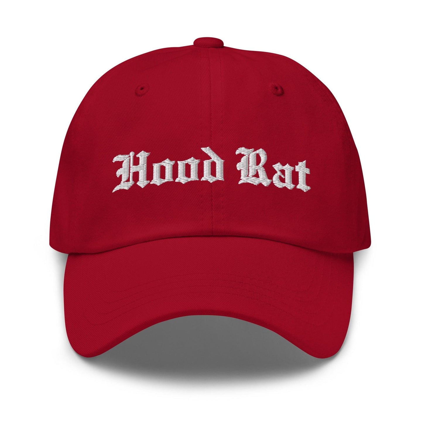 Hood Rat OG Old English Dad Hat Cranberry