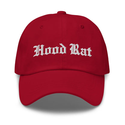 Hood Rat OG Old English Dad Hat Cranberry