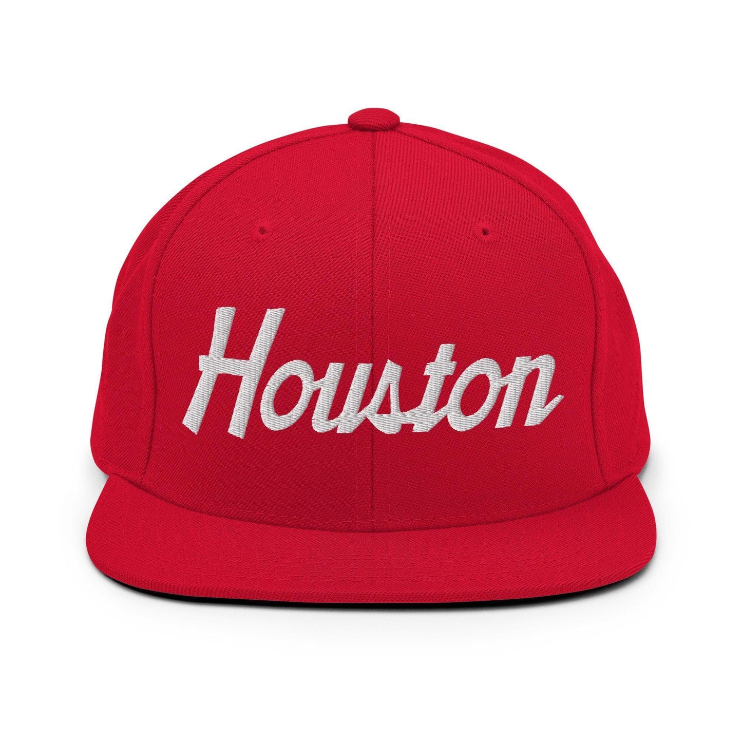 Houston Script Snapback Hat Red