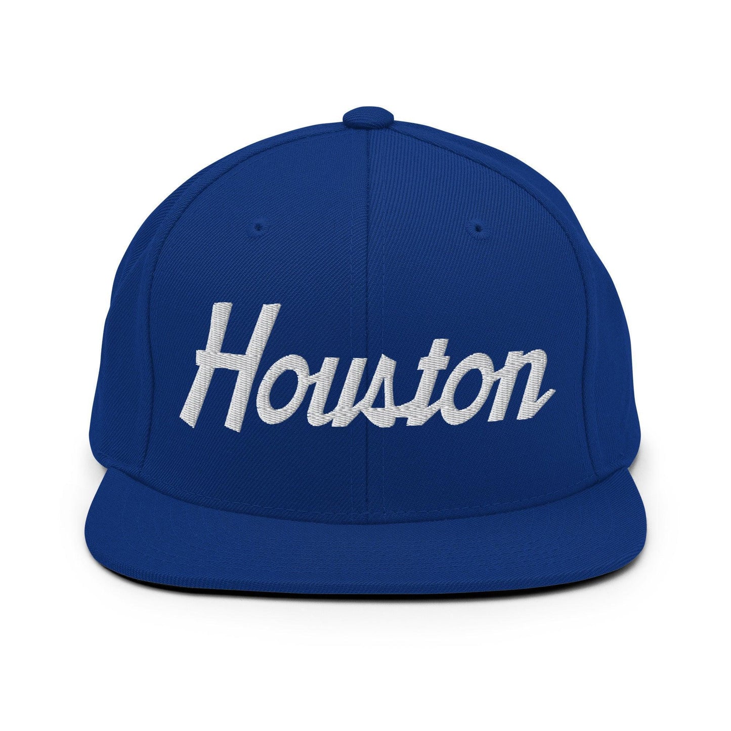 Houston Script Snapback Hat Royal Blue