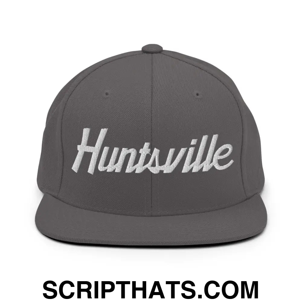 Huntsville Script Snapback Hat Dark Grey