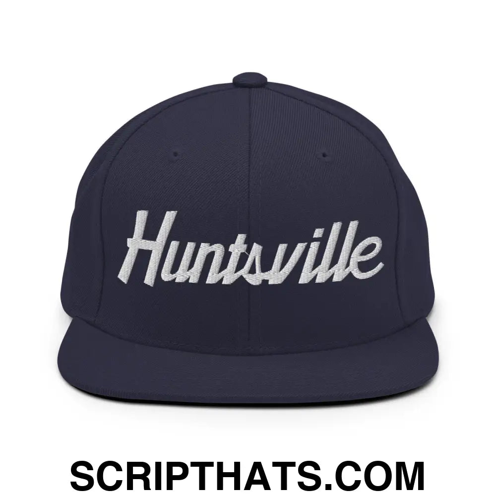 Huntsville Script Snapback Hat Navy