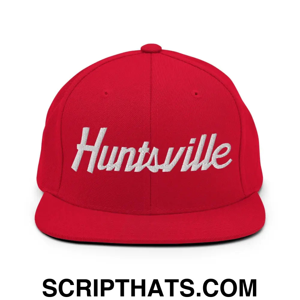 Huntsville Script Snapback Hat Red