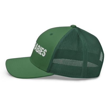 I Have Rabies Embroidered Mesh Trucker Hat Evergreen