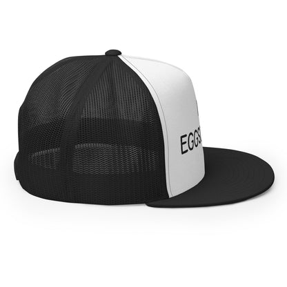 I'm Eggscellent Regular Trucker Show Hat Black White Black