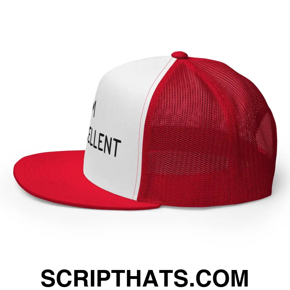 I'm Eggscellent Regular Trucker Show Hat Red White Red