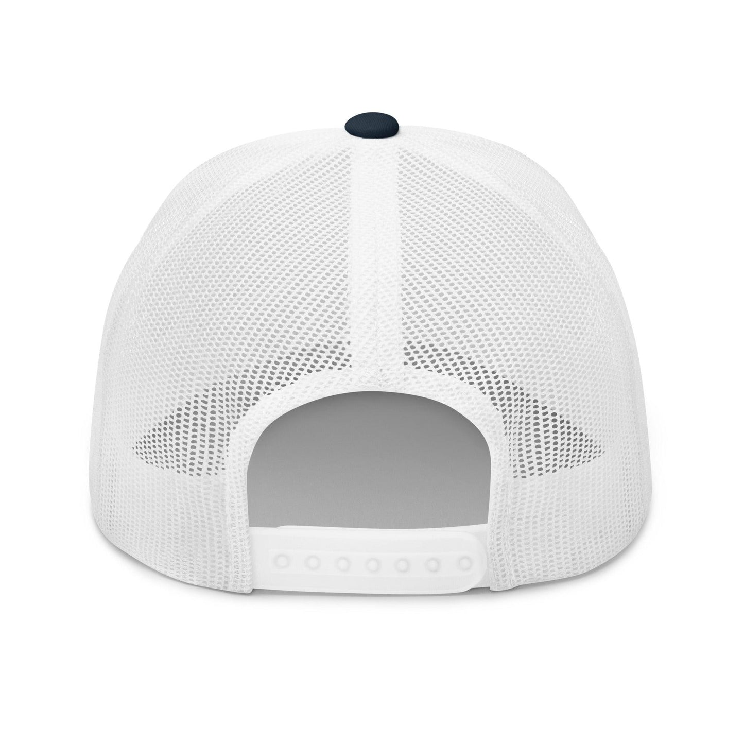 I'm Gonna Crash Out Embroidered Mesh Trucker Hat Navy White