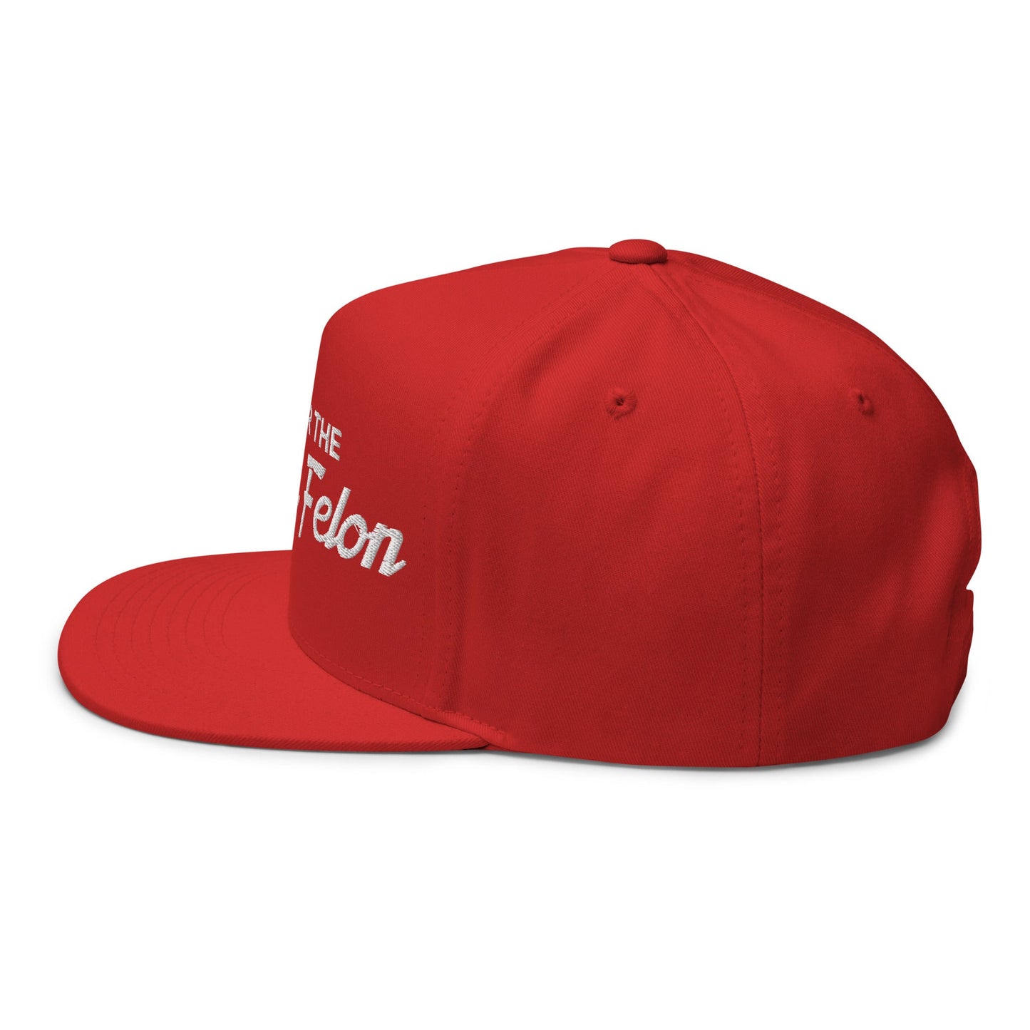 I'm Voting For The Convicted Felon Flat Bill Snapback Hat Red