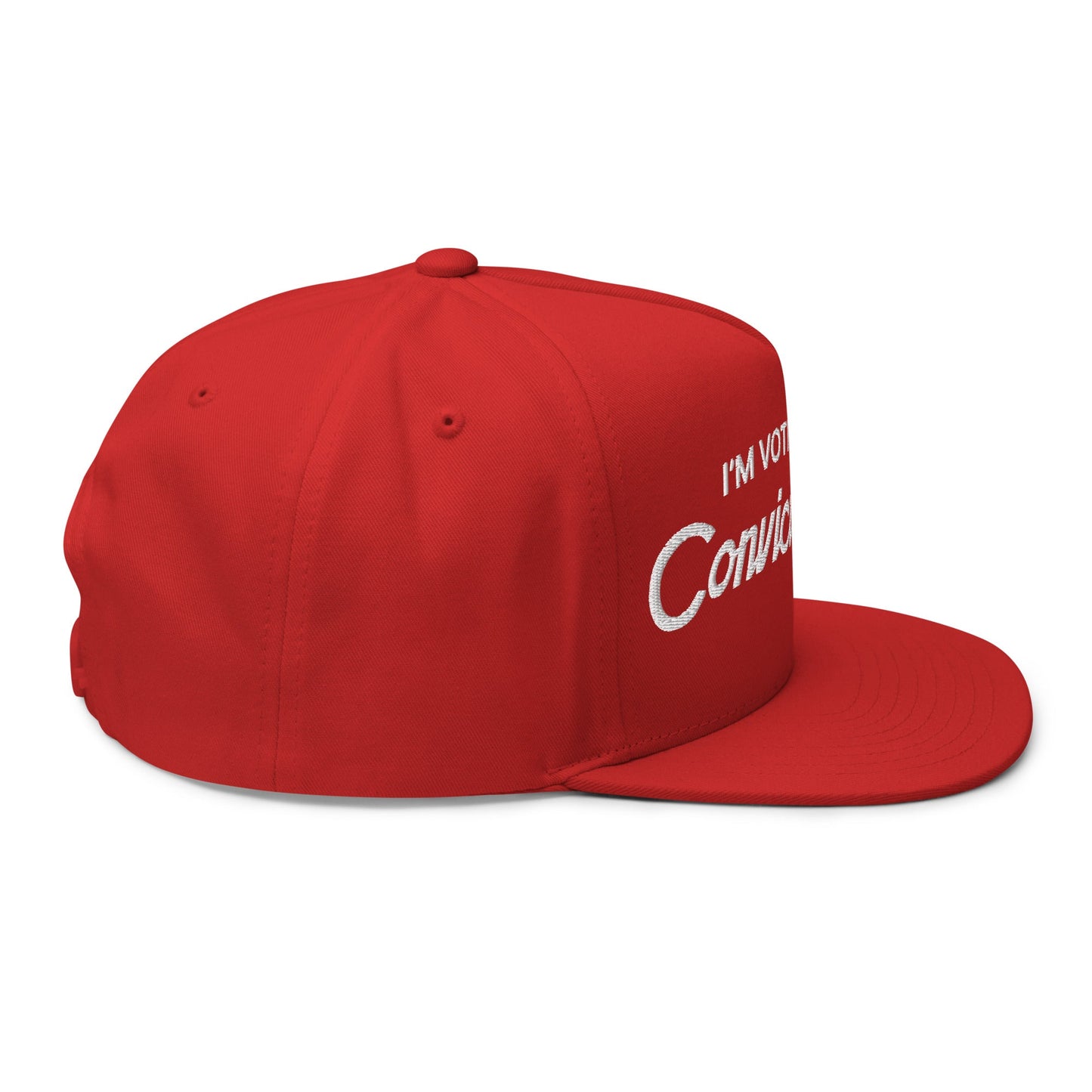 I'm Voting For The Convicted Felon Flat Bill Snapback Hat Red