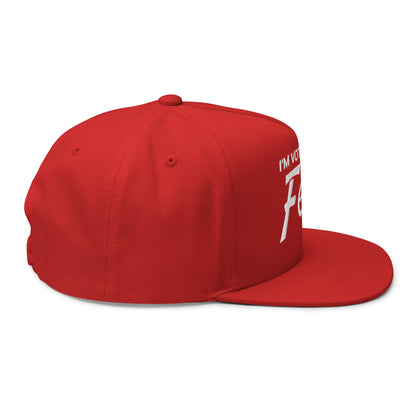 I'm Voting for the Felon Flat Bill Snapback Hat Red