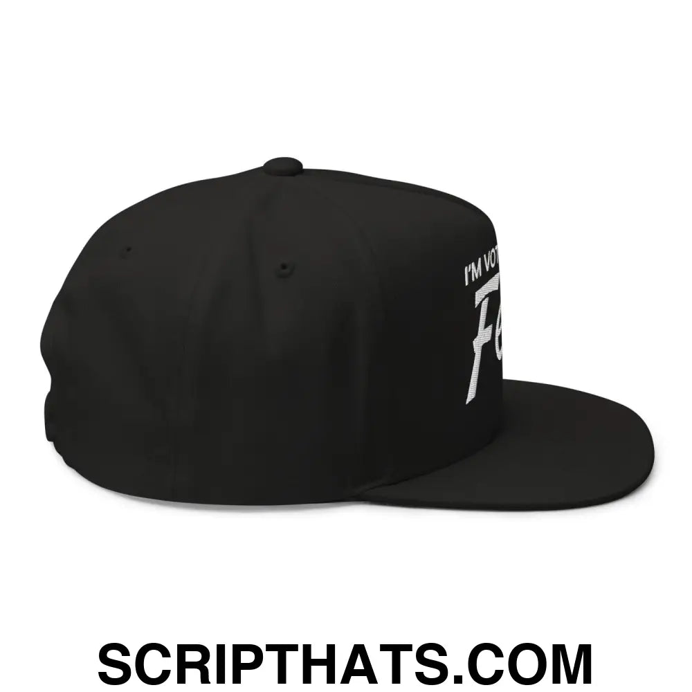 I'm Voting for the Felon Flat Bill Snapback Hat Black