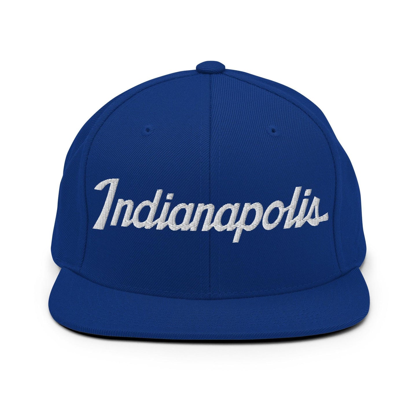 Indianapolis Script Snapback Hat Royal Blue