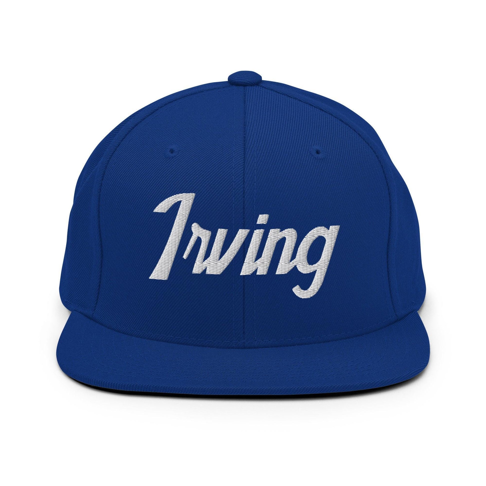 Irving Script Snapback Hat Royal Blue