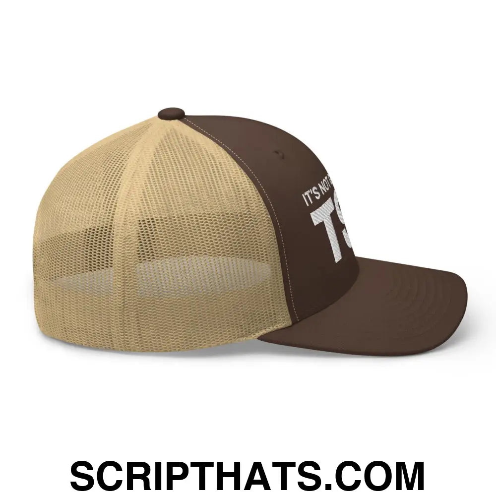 It's Not Gay if it's TSA Retro Trucker Hat Brown Khaki