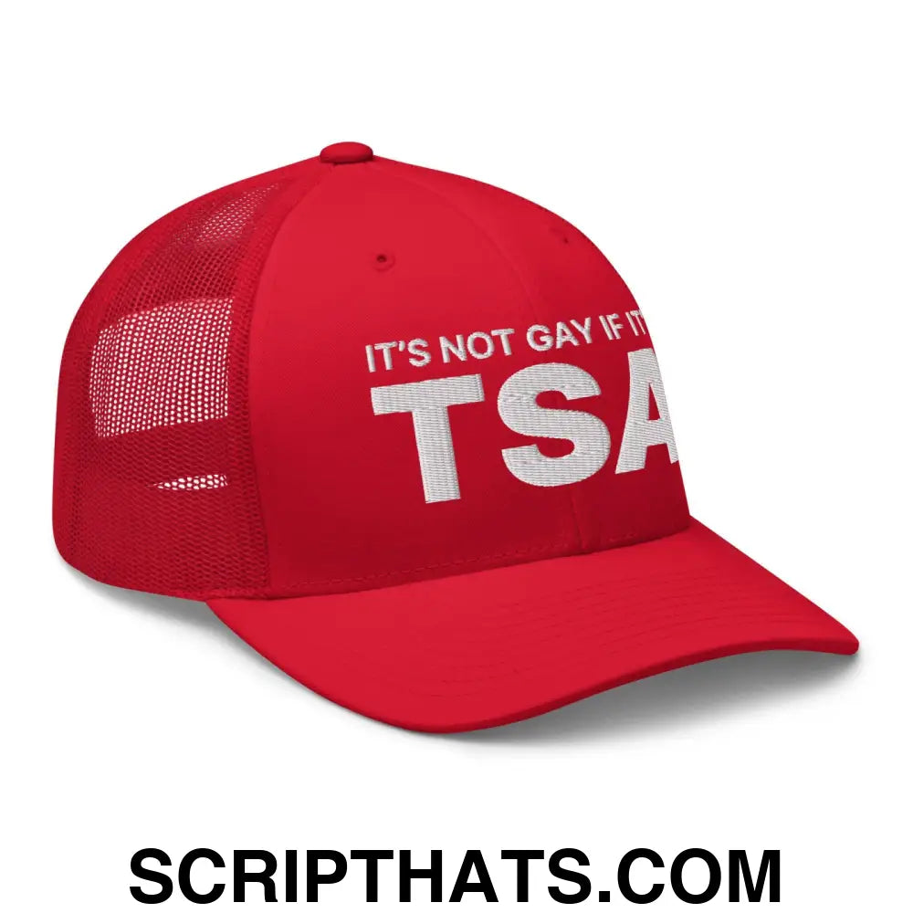 It's Not Gay if it's TSA Retro Trucker Hat Red