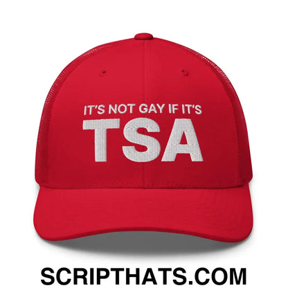 It's Not Gay if it's TSA Retro Trucker Hat Red