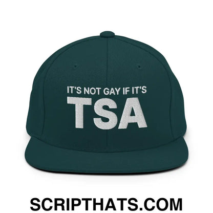 It's Not Gay if it's TSA Snapback Hat Spruce