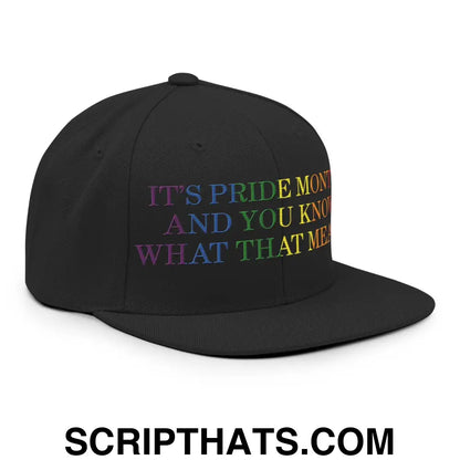 It's Pride Month And You Know What That Means Snapback Hat Black