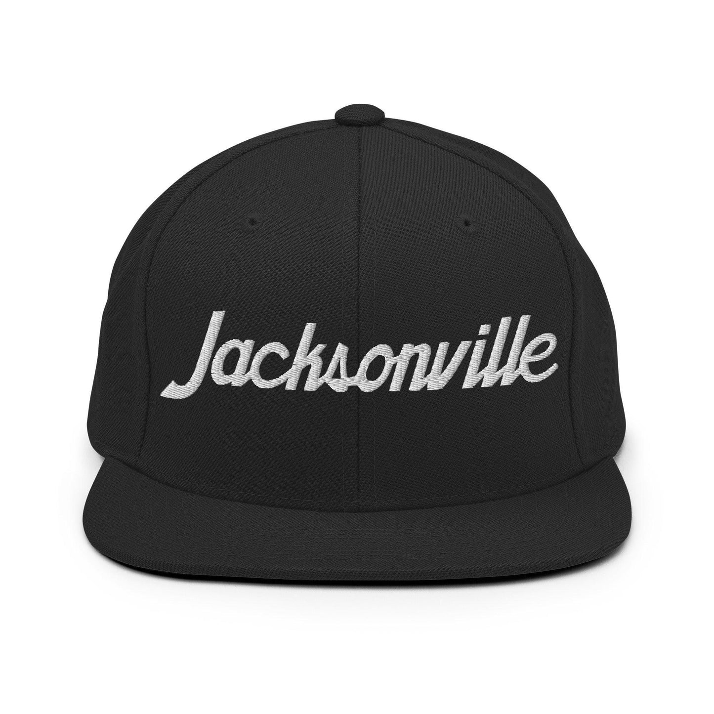 Jacksonville Script Snapback Hat Black