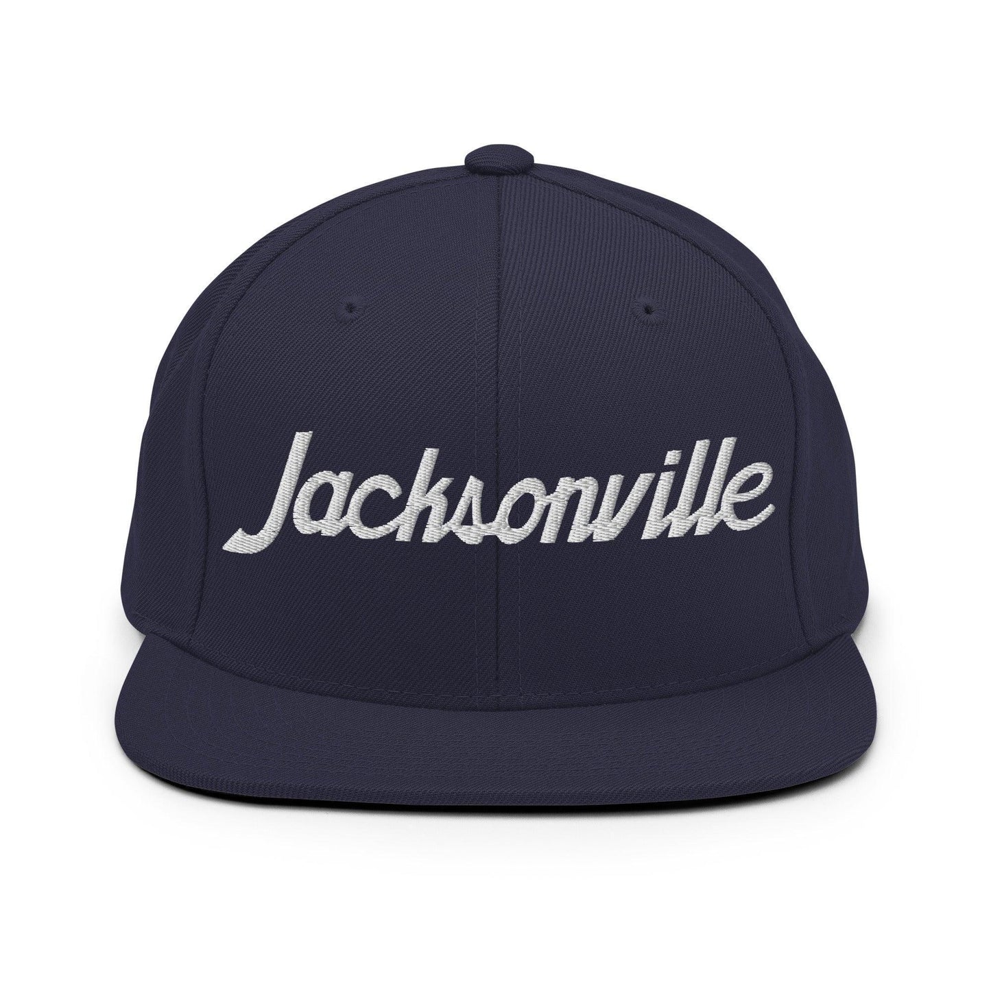 Jacksonville Script Snapback Hat Navy