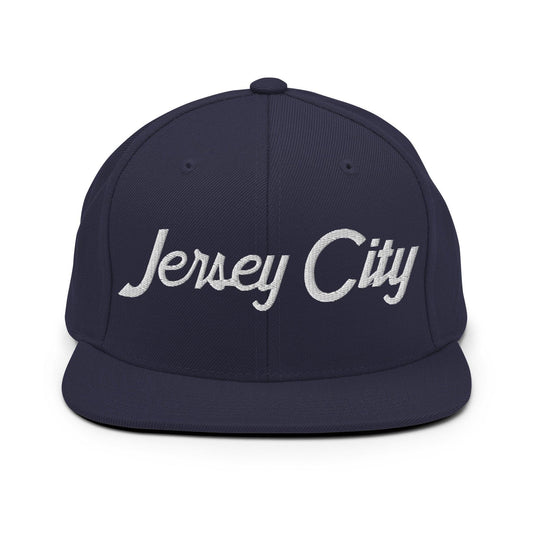 Jersey City Script Snapback Hat Navy