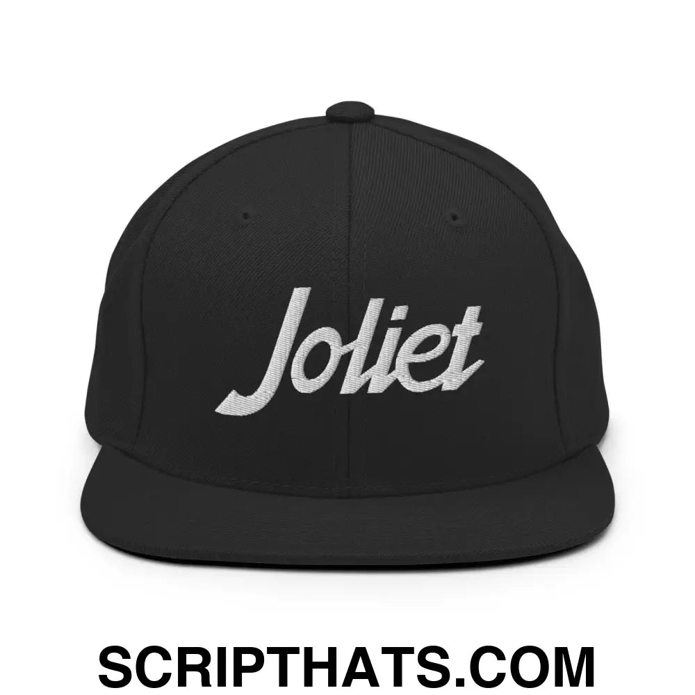 Joliet Script Snapback Hat Black