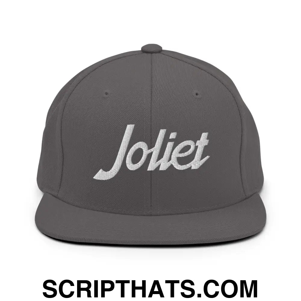 Joliet Script Snapback Hat Dark Grey