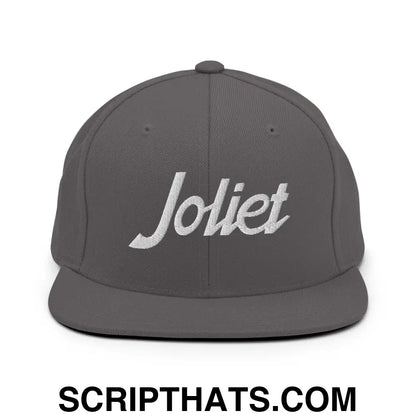 Joliet Script Snapback Hat Dark Grey