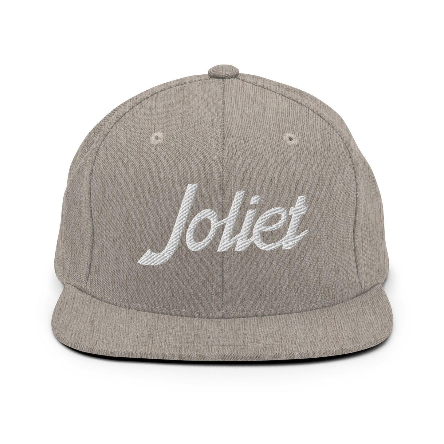 Joliet Script Snapback Hat Heather Grey