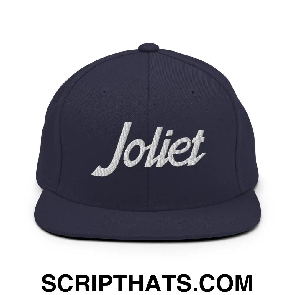 Joliet Script Snapback Hat Navy