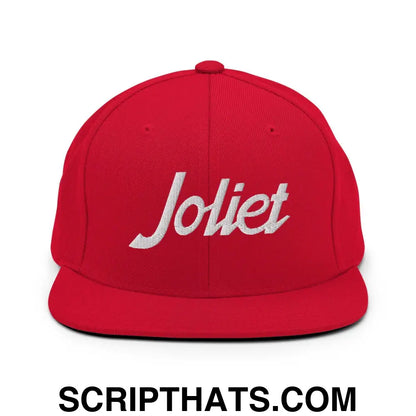 Joliet Script Snapback Hat Red