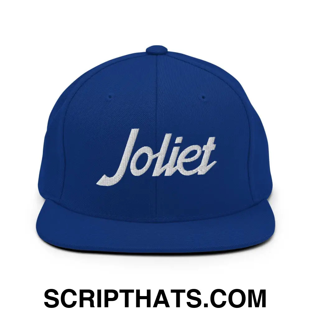 Joliet Script Snapback Hat Royal Blue