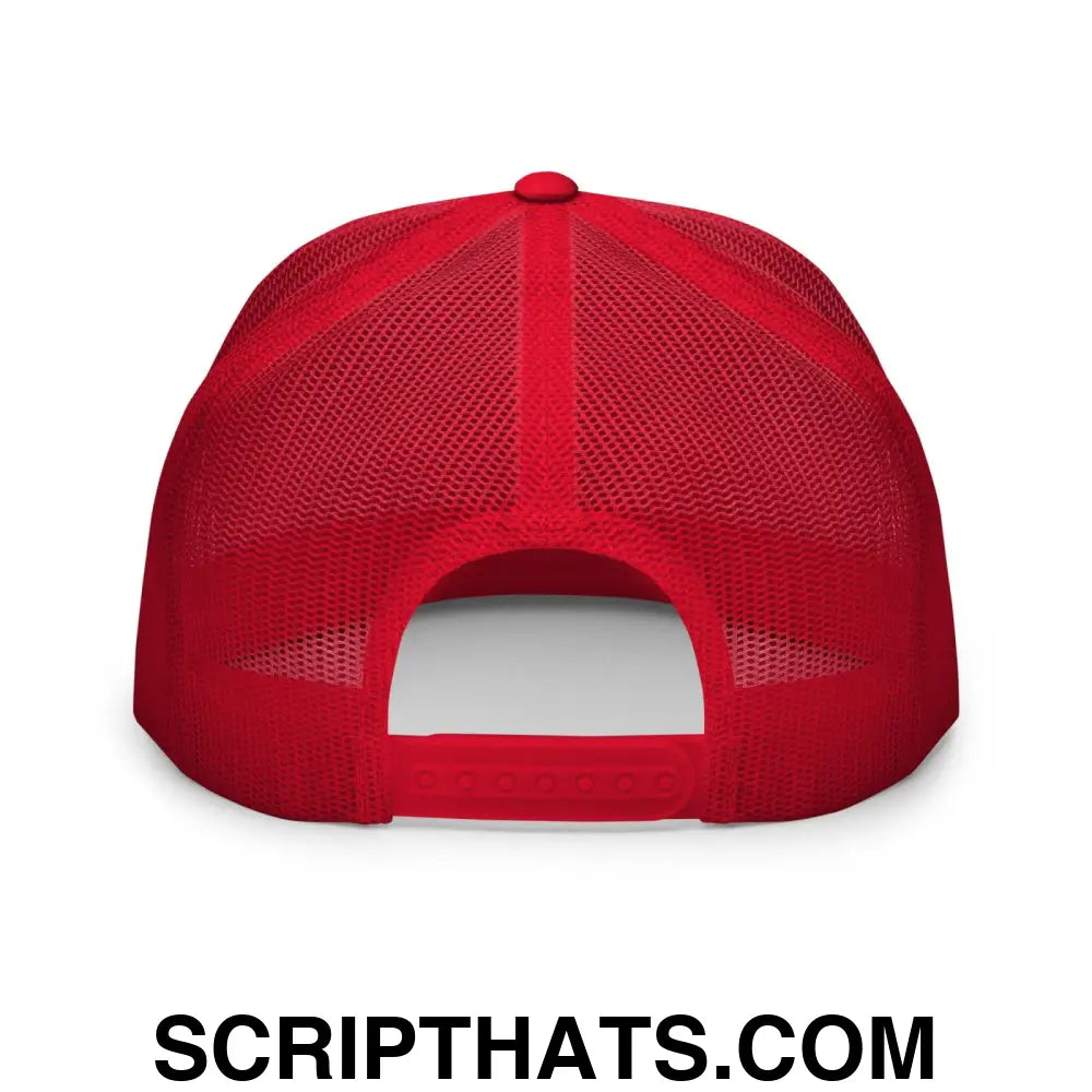 Just Here to Bang 4th of July Funny Snapback Trucker Hat Red White Red