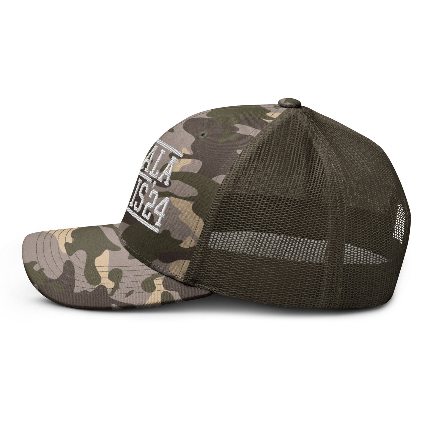 Kamala Harris 2024 '24 Camo Trucker Hat Camo Olive