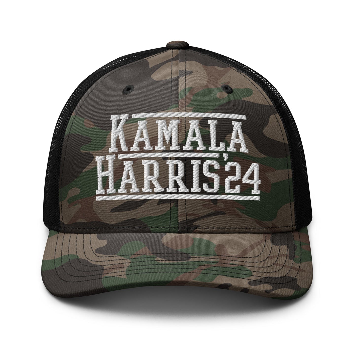 Kamala Harris 2024 '24 Camo Trucker Hat Camo Black