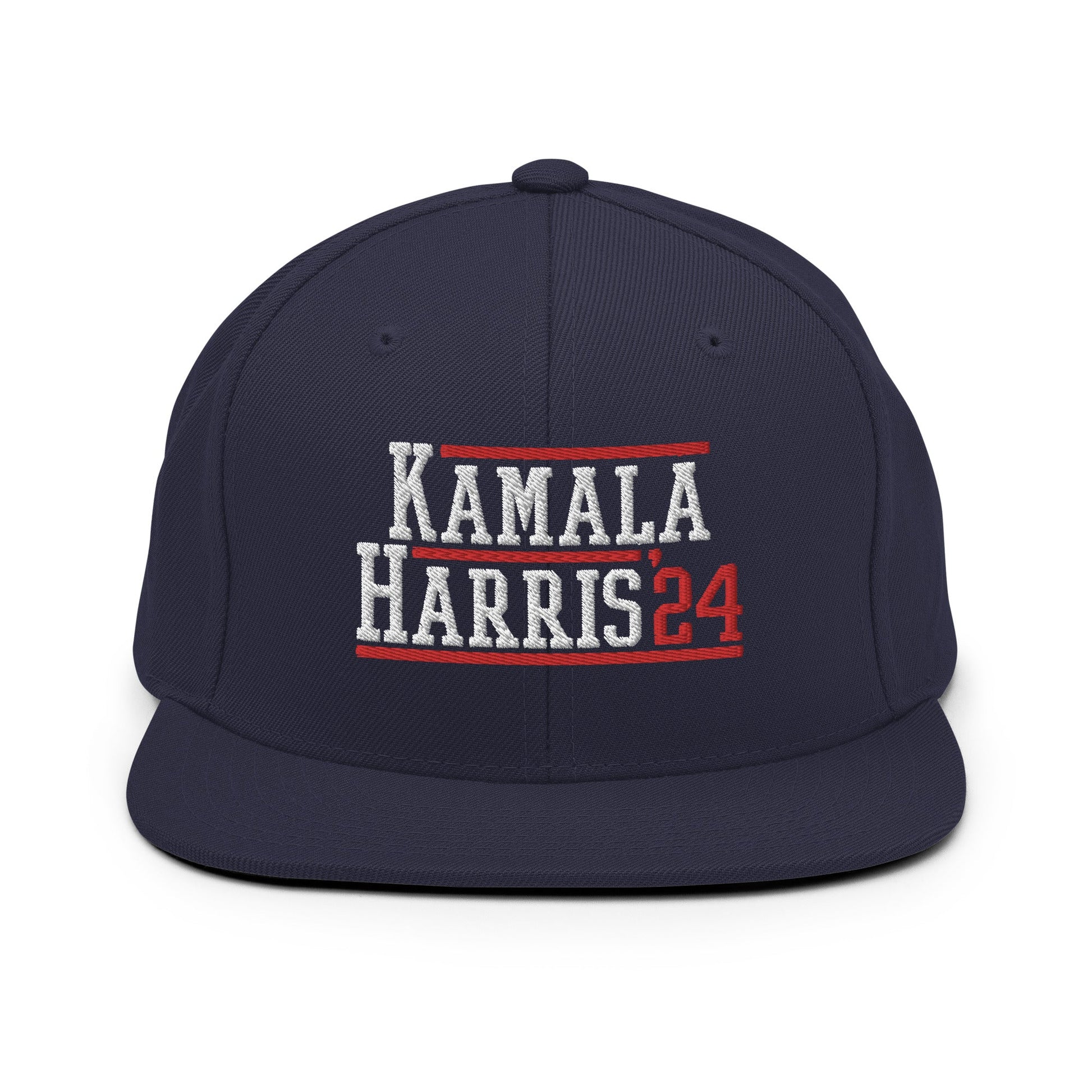 Kamala Harris 2024 '24 Flat Bill Brim Snapback Hat Navy