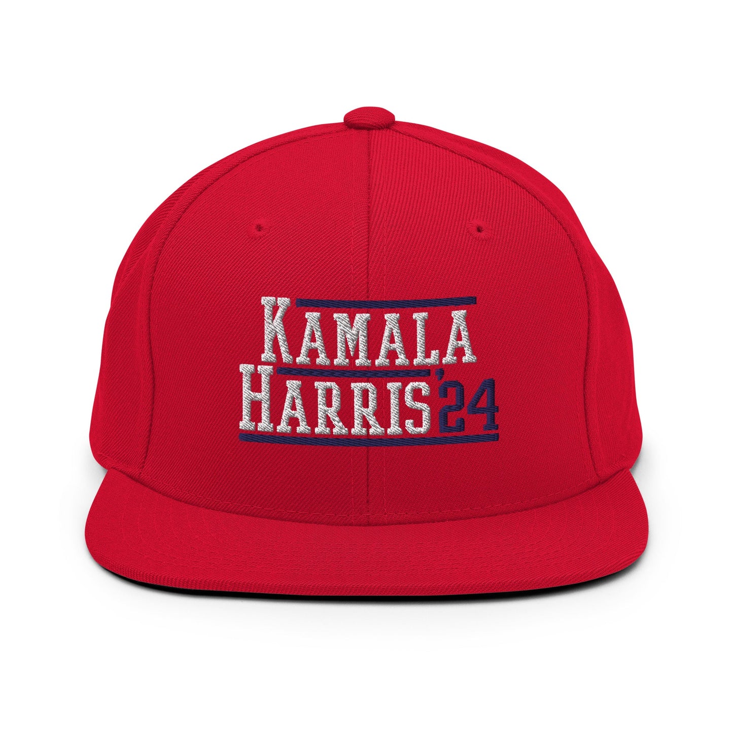 Kamala Harris 2024 '24 Flat Bill Brim Snapback Hat Red