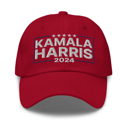 Kamala Harris 2024 Dad Hat Cranberry