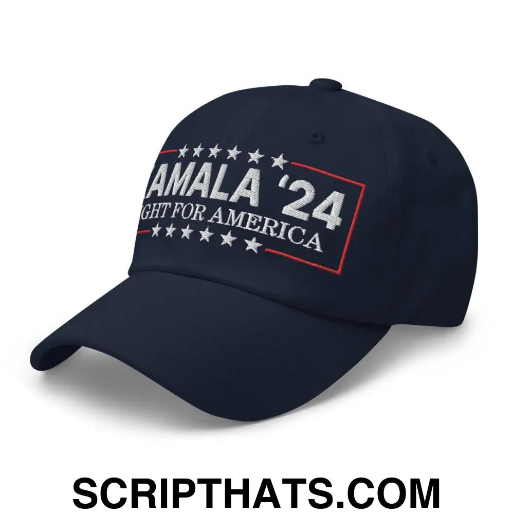 Kamala Harris 2024 Fight for America Dad Hat Navy