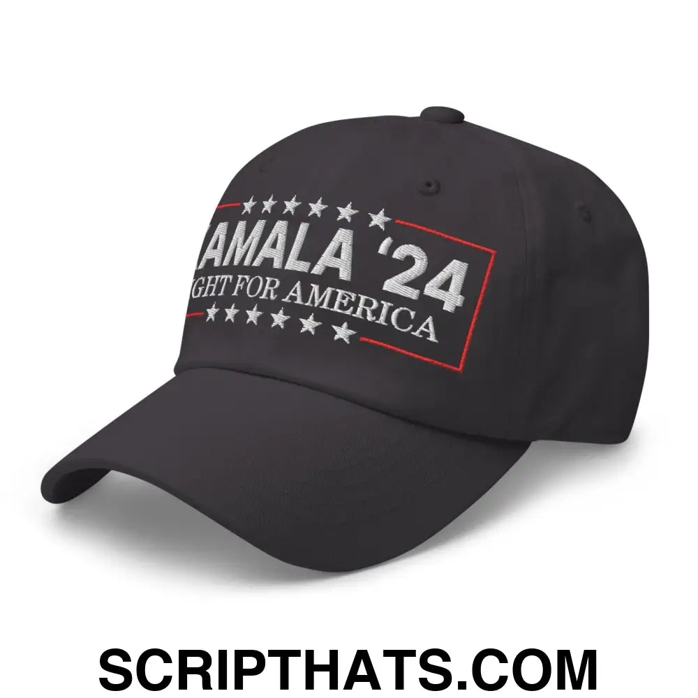 Kamala Harris 2024 Fight for America Dad Hat Dark Grey