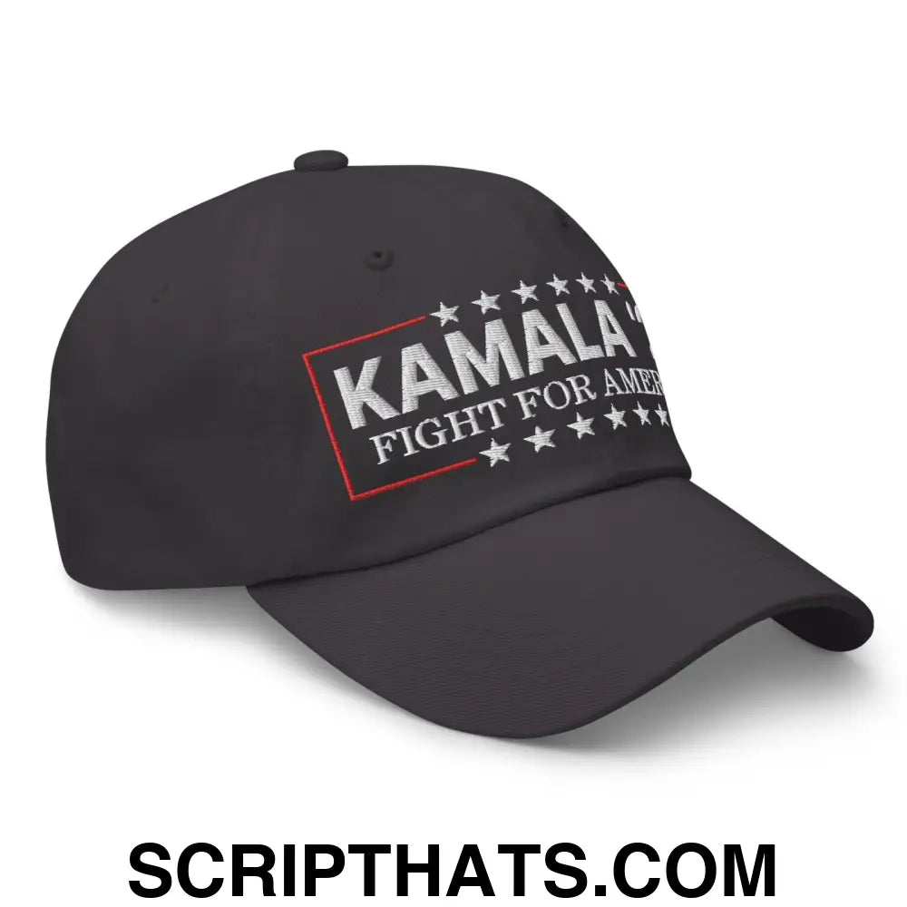 Kamala Harris 2024 Fight for America Dad Hat Dark Grey