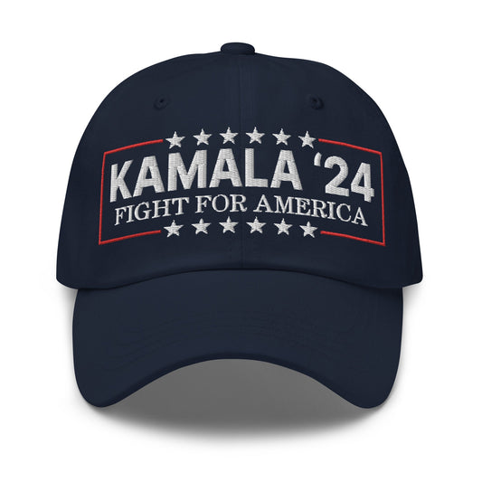 Kamala Harris 2024 Fight for America Dad Hat Navy