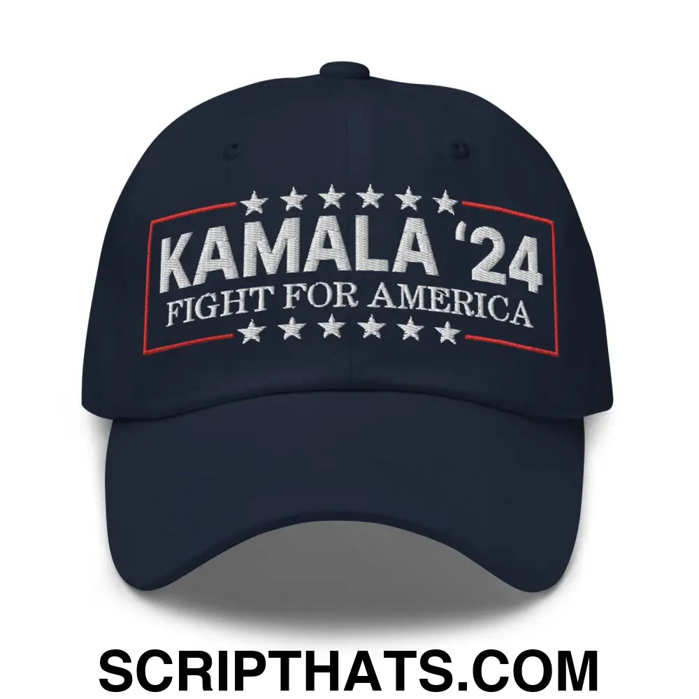 Kamala Harris 2024 Fight for America Dad Hat Navy