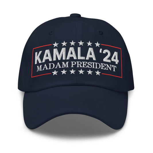 Kamala Harris 2024 Madam President Dad Hat Navy