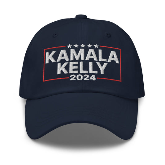 Kamala Harris 2024 Mark Kelly Dad Hat Navy by Script Hats | Script Hats