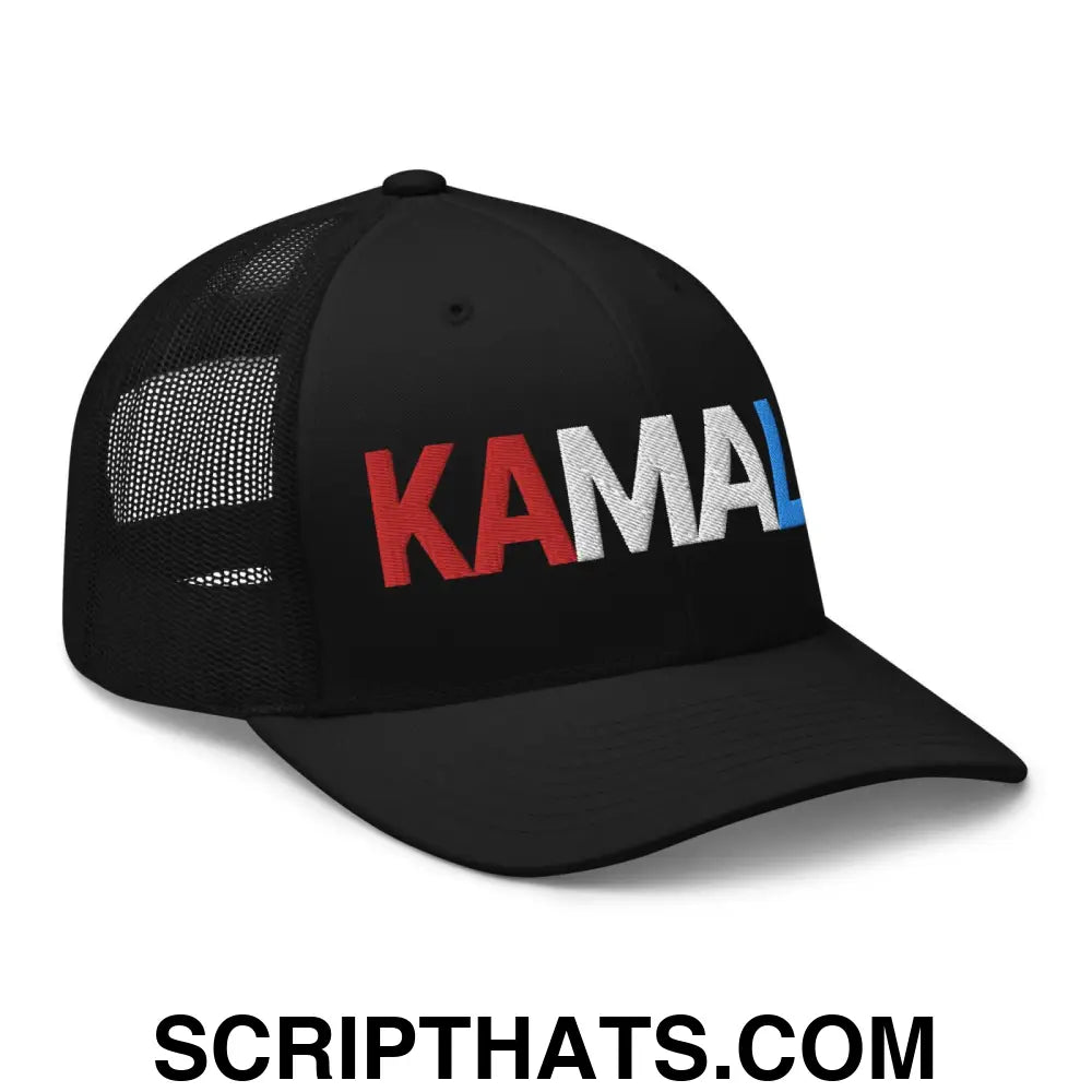 Kamala Harris 2024 Presidential Campaign Retro Trucker Hat Black