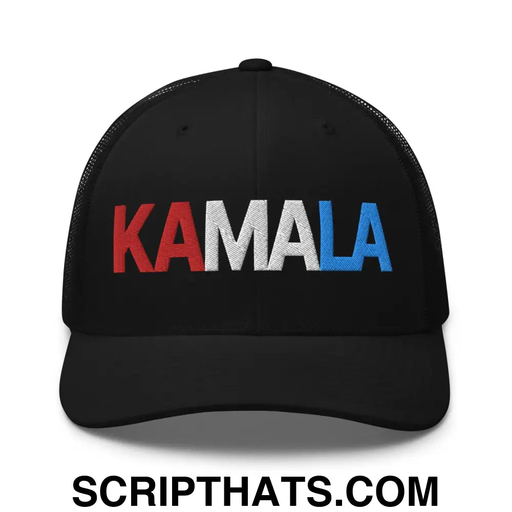 Kamala Harris 2024 Presidential Campaign Retro Trucker Hat Black